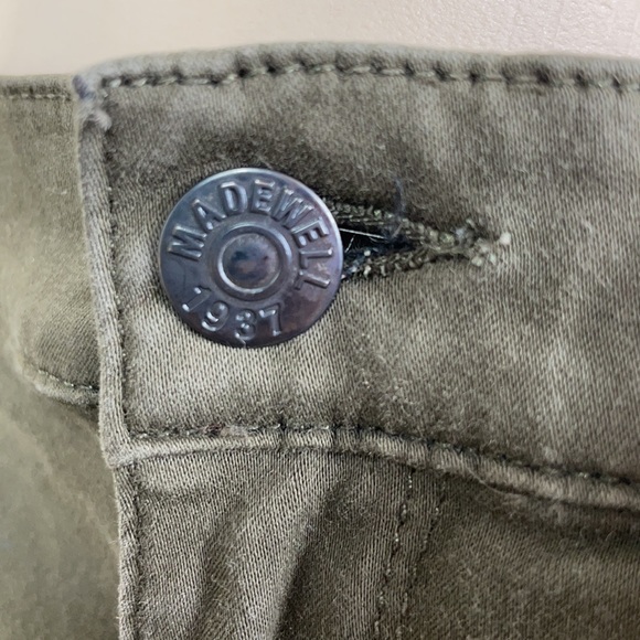 Madewell Olive Army Green Cropped Skinny Ankle - Picture 9 of 15